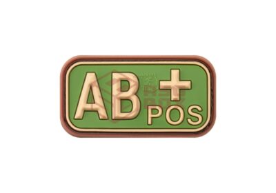 JTG Bloodtype Rubber Patch AB Pos Multicam