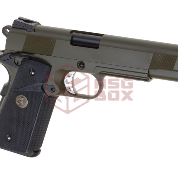 WE M1911 MEU Tactical Full Metal GBB OD