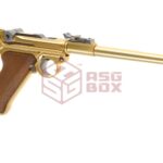 WE P08 8 Inch Full Metal GBB Gold