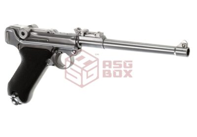 WE P08 8 Inch Full Metal GBB Silver