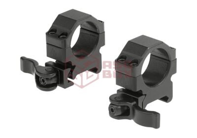 Leapers QD 25.4mm CNC Mount Rings Low Black