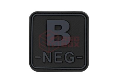 JTG Bloodtype Square Rubber Patch B Neg Blackops