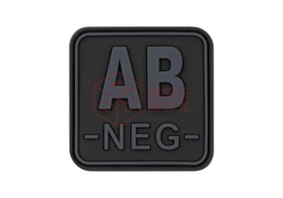 JTG Bloodtype Square Rubber Patch AB Neg Blackops