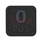 JTG Bloodtype Square Rubber Patch 0 Pos Blackops