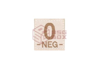 Clawgear 0 Neg Bloodgroup Patch Desert