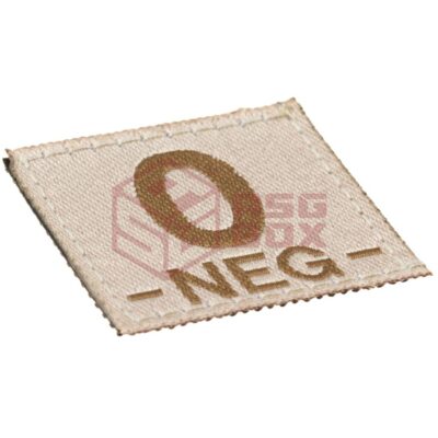 Alternative view of Clawgear 0 Neg Bloodgroup Patch Desert