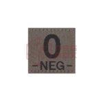 Clawgear 0 Neg Bloodgroup Patch RAL7013