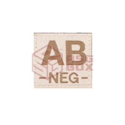 Clawgear AB Neg Bloodgroup Patch Desert