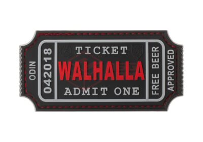 JTG Large Walhalla Ticket Rubber Patch Blackmedic