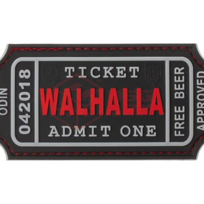 JTG Large Walhalla Ticket Rubber Patch Blackmedic