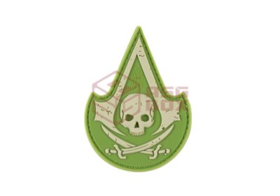 JTG Assassin Skull Rubber Patch Green