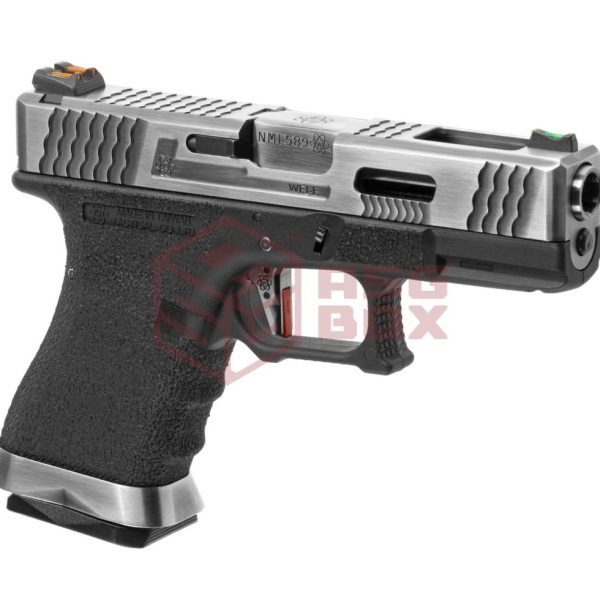 WE G-Force 19 SV Silver Barrel Metal Version GBB Black