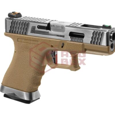 WE G-Force 19 SV Silver Barrel Metal Version GBB Desert