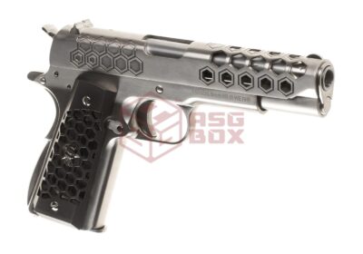 WE M1911 Hex Cut Full Metal GBB Silver