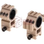 Aim-O Tri-Side Rail 25.4mm / 30mm Mount Rings Desert