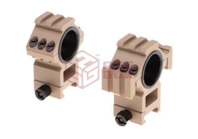 Aim-O Tri-Side Rail 25.4mm / 30mm Mount Rings Desert