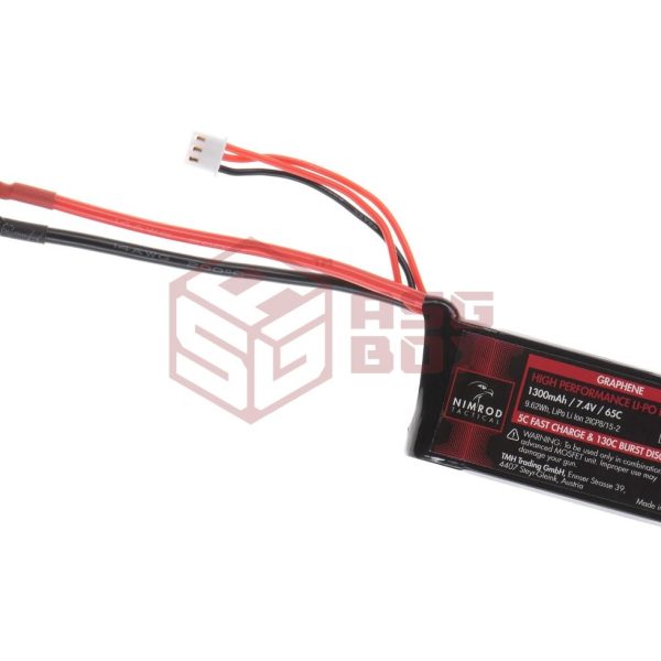 Nimrod Lipo 7.4V 1300mAh 65C Graphene Mini / PEQ Type T-Plug