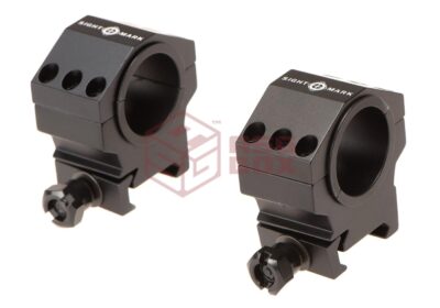 Sightmark 30mm / 25.4mm Tactical Mounting Rings - Medium Height Black