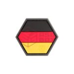 JTG German Flag Hexagon Rubber Patch Multicolor