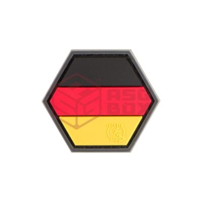 JTG German Flag Hexagon Rubber Patch Multicolor