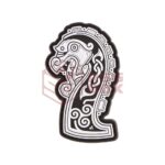 JTG Northman Dragon Ship Head Rubber Patch White