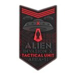JTG Alien Invasion X-Files Patch Red