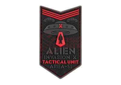 JTG Alien Invasion X-Files Patch Red
