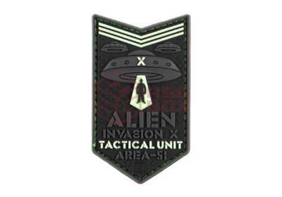 JTG Alien Invasion X-Files Patch Green