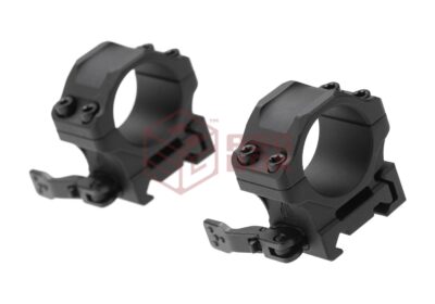 Leapers Accu-Sync QR 25.4mm Low Profile Rings Black