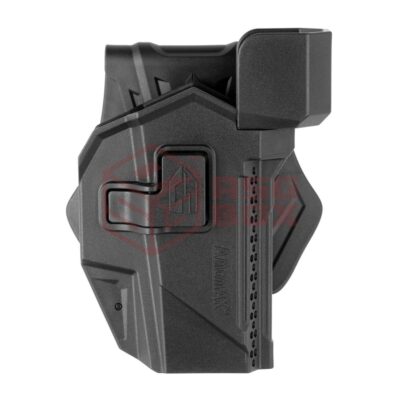 Amomax Paddle Holster for Glock 17/19 and CZ P10C with Red Dot Sight Black