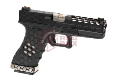 AW Custom VX0201 Hex Cut Full Metal GBB Black