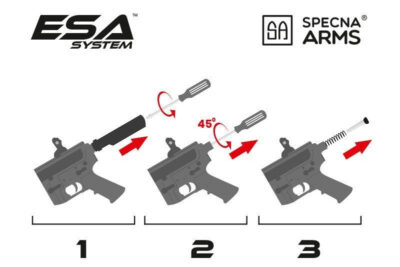 SA M4 PDW Carbine M-LOK (RRA SA-E39 EDGE(TM)) - Black/Red - obrazek 13