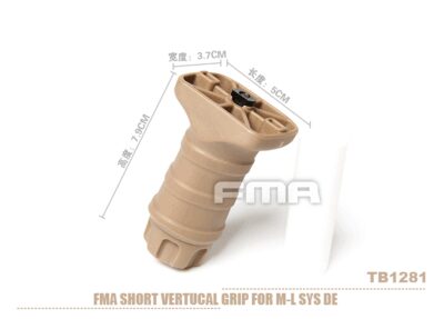 FMA Short Vertical STUBBY Grip for M-LOK - Tan - obrazek 7