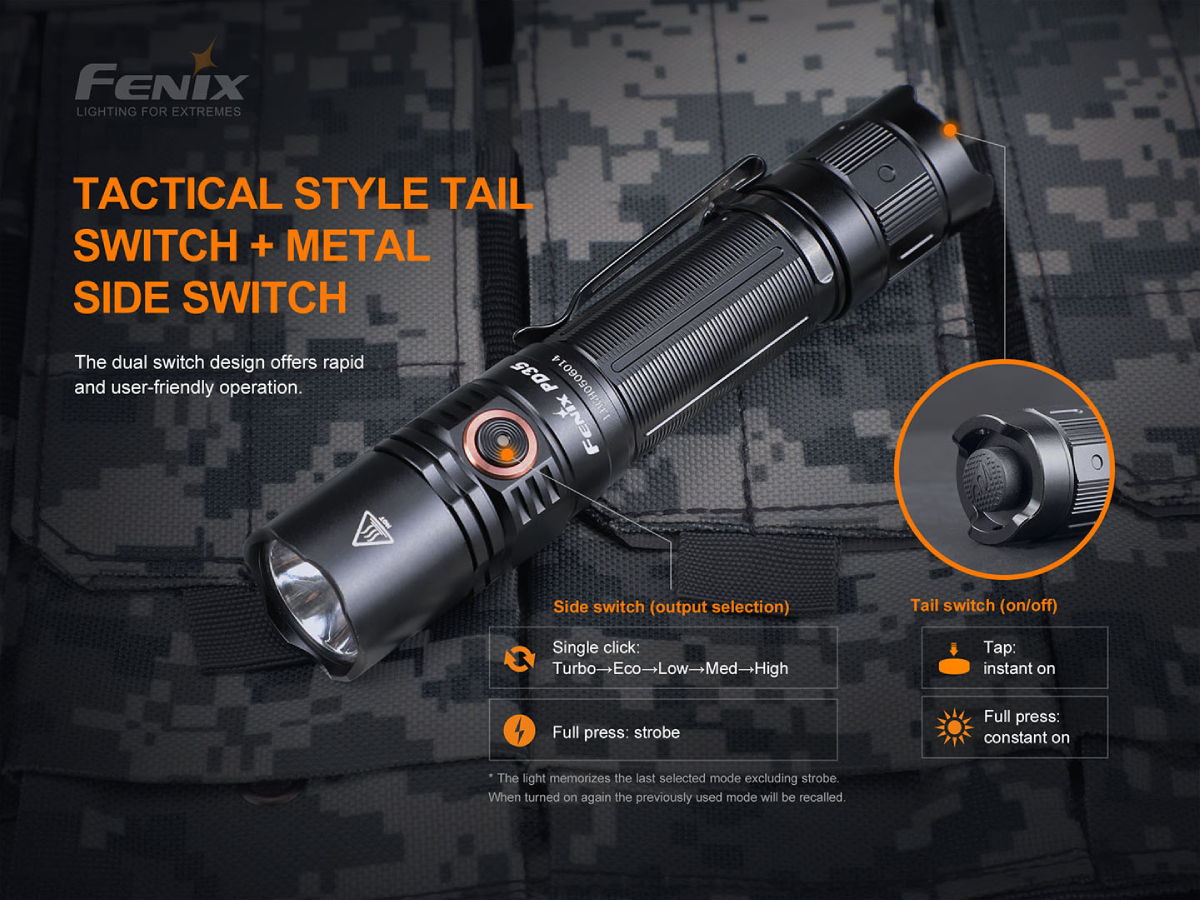LED Flashlight Fenix PD35 V3.0 OD-A-PD35V30 asgbox.pl LED Flashlight Fenix PD35 V3.0 - obrazek 9