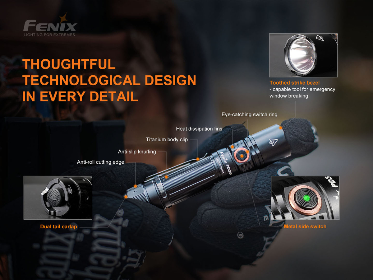 LED Flashlight Fenix PD35 V3.0 OD-A-PD35V30 asgbox.pl LED Flashlight Fenix PD35 V3.0 - obrazek 12