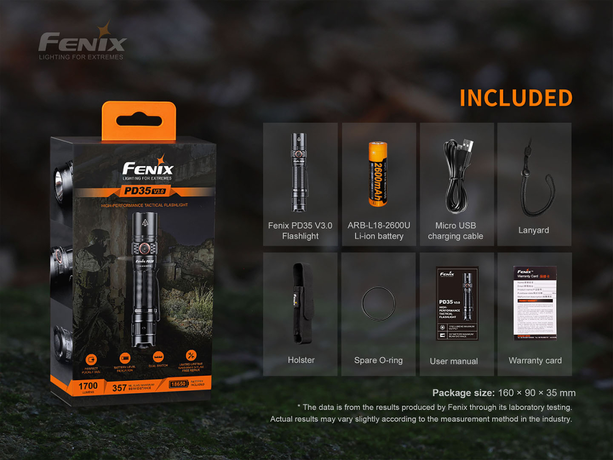 LED Flashlight Fenix PD35 V3.0 OD-A-PD35V30 asgbox.pl LED Flashlight Fenix PD35 V3.0 - obrazek 15