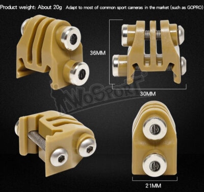 WST GoPro Camera Nylon RIS Mount – Tan - obrazek 8