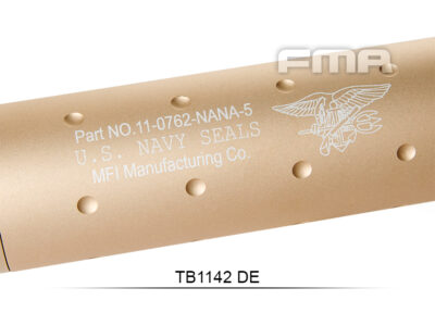 FMA U.S. Navy Seals Type Silencer 35x107 mm - Tan - obrazek 7