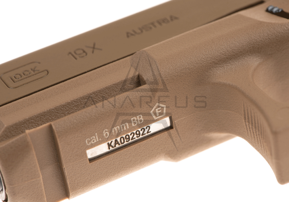 Umarex Glock 19X GBB Gas pistol - Tan OD-A-UMAR073 asgbox.pl Umarex Glock 19X GBB Gas pistol - Tan - obrazek 6