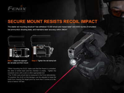 FENIX GL22 TACTICAL LIGHT WITH RED LASER SIGHT - obrazek 7