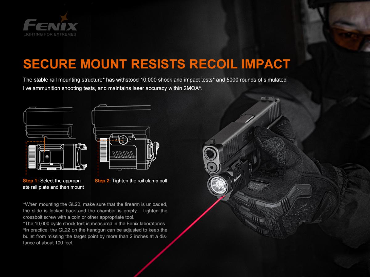 FENIX GL22 TACTICAL LIGHT WITH RED LASER SIGHT OD-A-GL22 asgbox.pl FENIX GL22 TACTICAL LIGHT WITH RED LASER SIGHT - obrazek 7