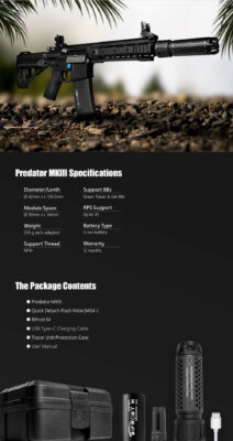 AceTech PREDATOR MKIII (BIFROST) QD Tracer Suppressor - Black - obrazek 8