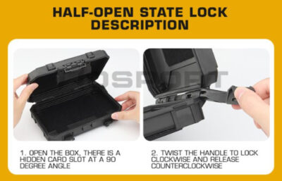 Waterproof Molle tactical gear case - Black - obrazek 8