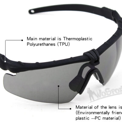 Shooting Safety Goggles MA-69, TAN, Clear WOSP144-TANCL asgbox.pl