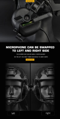WST AMP TYPE Gen5 Tactical Active Headset – Black - obrazek 7
