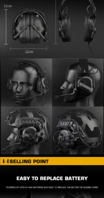 WST AMP TYPE Gen5 Tactical Active Headset – Black - obrazek 6