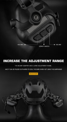 WST AMP TYPE Gen5 Tactical Active Headset – Black - obrazek 8