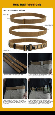 WST SPECIAL COMBAT MOLLE Tactical Belt – Black - obrazek 8