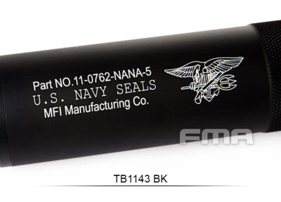FMA U.S. Navy Seals Type Silencer 35x198 mm - Black - obrazek 6