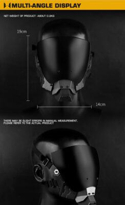 WST CYBERPUNK COMMANDER Protective Mask – Black - obrazek 6